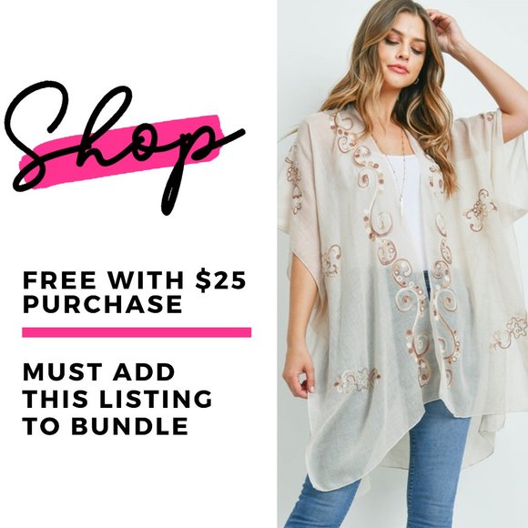 Accessories - FREE Kimono - Must Add Listing To Bundle